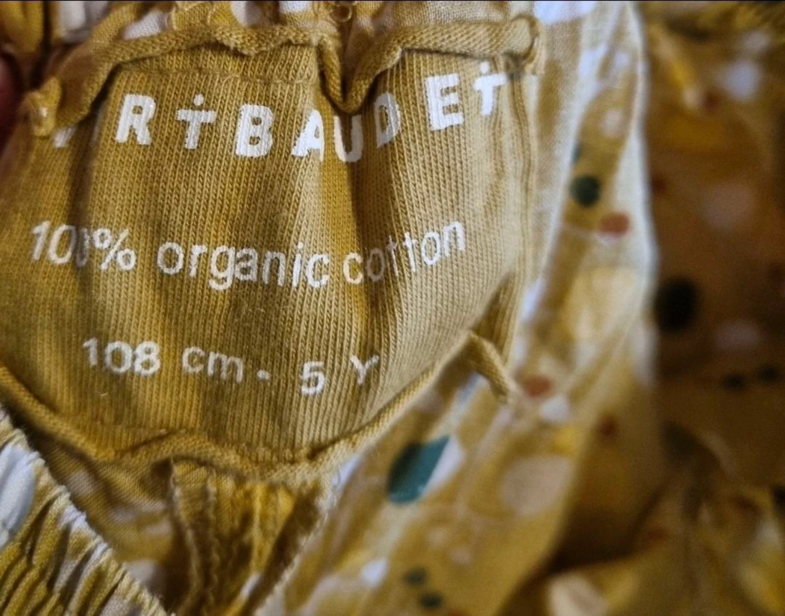 bermuda voor meisjes mosterdgeel bedrukt Verbaudet maat 5 jaar – photo 2